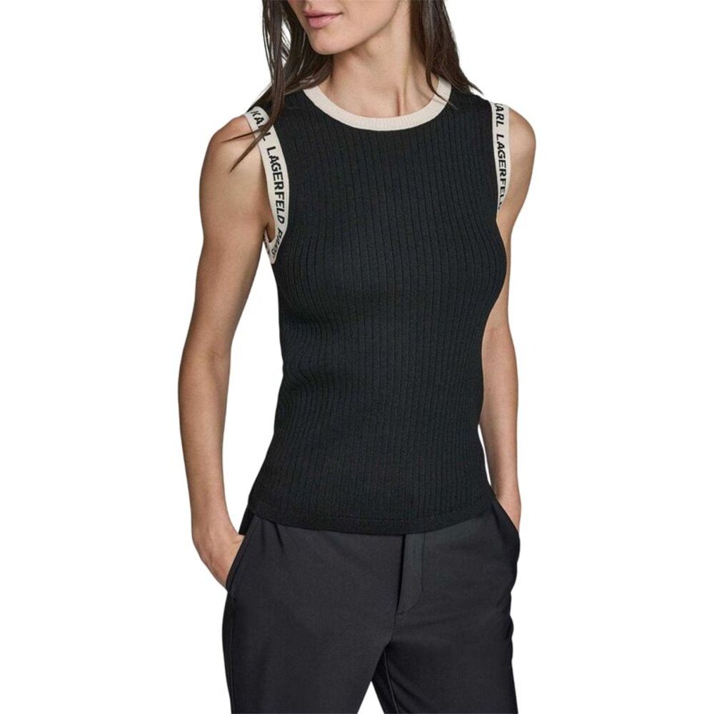 Karl Lagerfeld Womens/Ladies Knitted Tank Top / Black